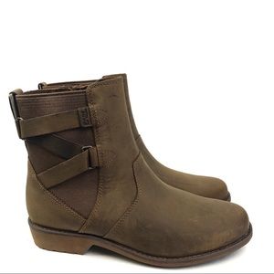 Teva Ellery Brown Leather Ankle Comfy Boots 7